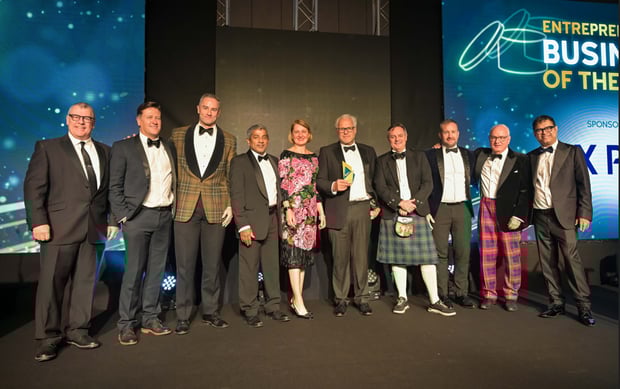 Team Aegg collecting the Entrepreneurial Business of the Year award at the UK Packaging Awards 2025