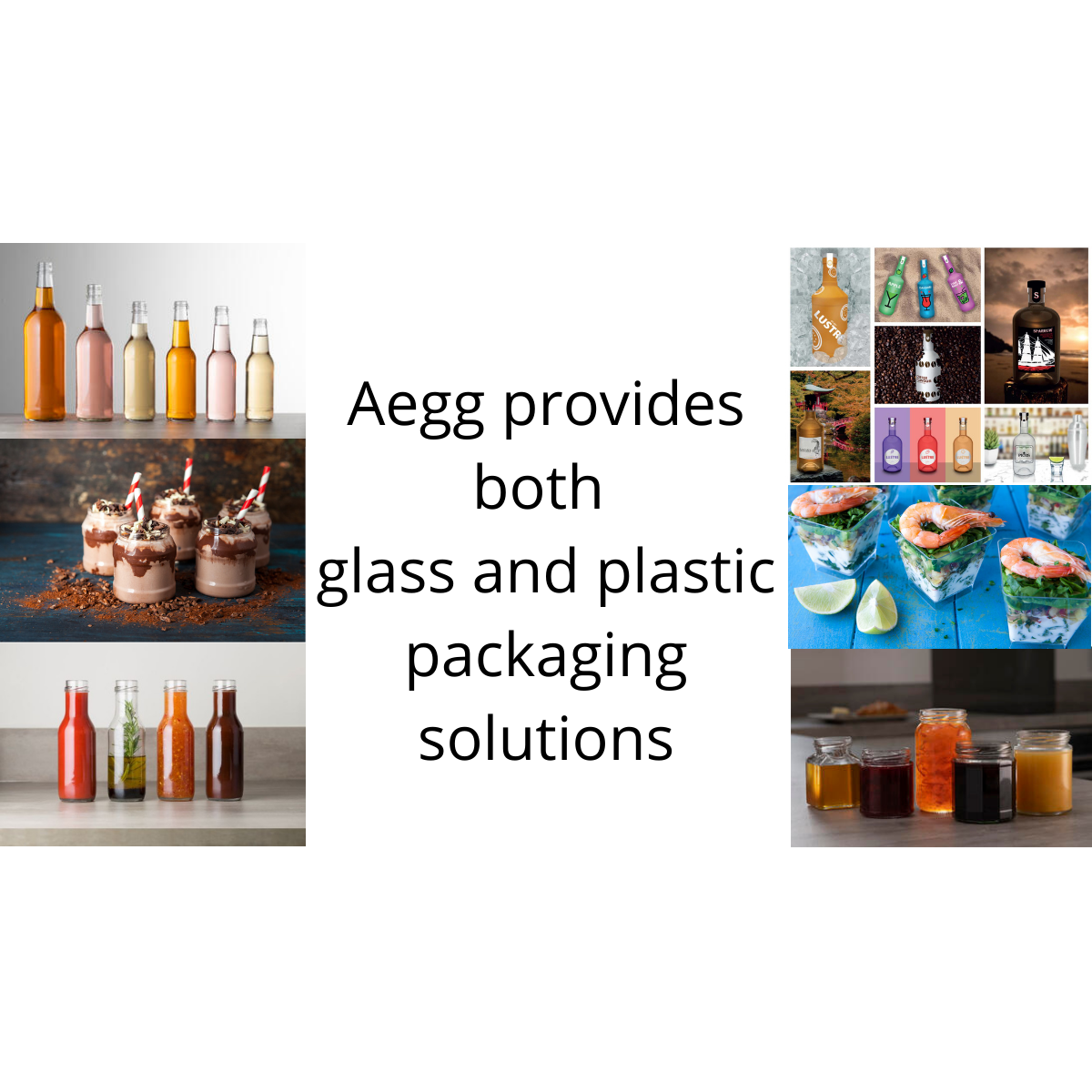Aegg provides glass and plastic packaging