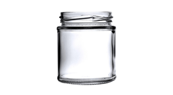 Aegg's 206ml round glass panelled jar