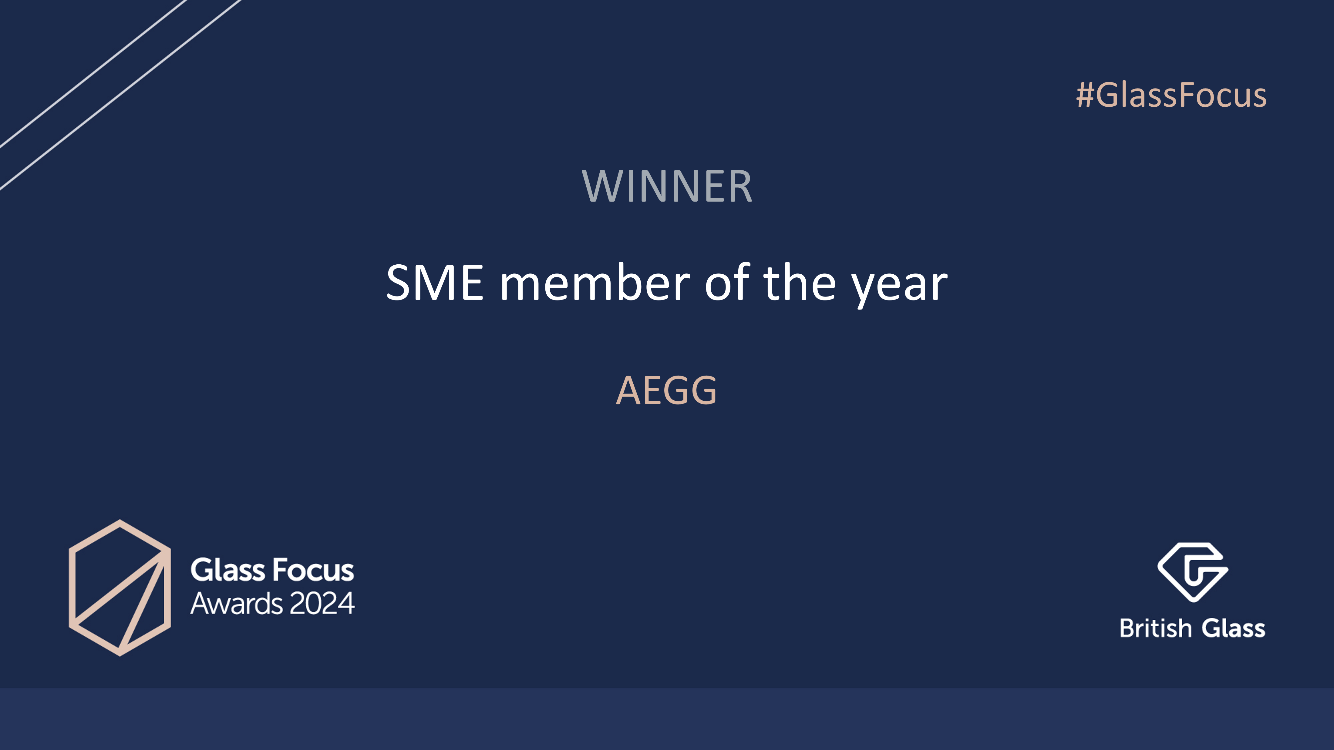 Aegg wins SME member of the Year at the Glass Focus Awards 2024