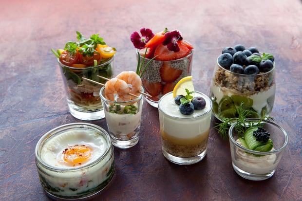 Aegg range of glass food pots