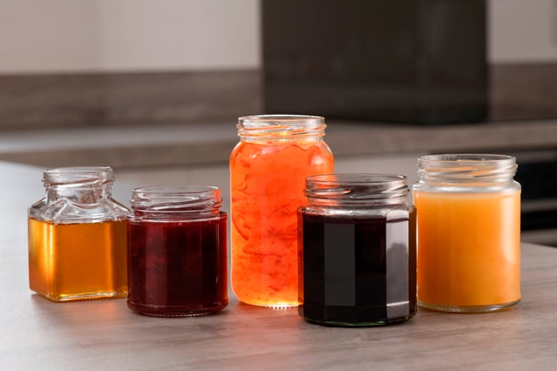 Jam and preserve jars, available from Aegg Creative Packaging
