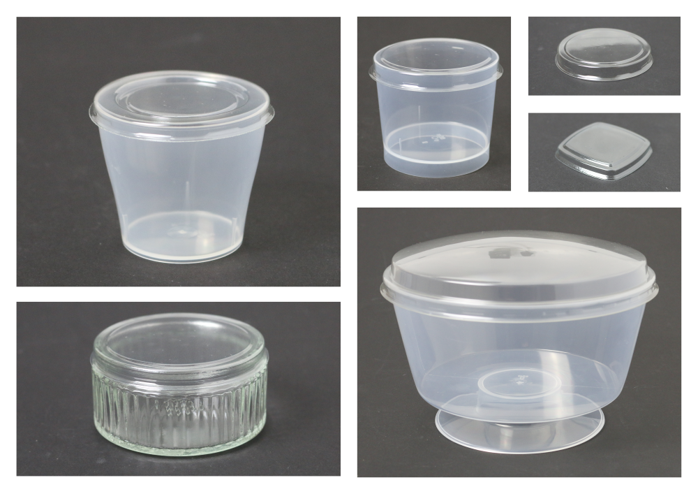 A range of Termoplast lids supplied to Aegg for its plastic and glass packaging for food and drinks